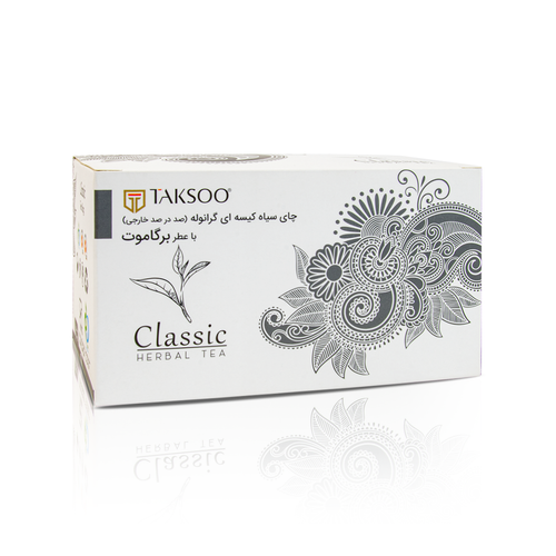 چای کلاسیک کیسهای | با عطر برگاموت تکسو(چای سیاه گرانوله ،بسته بندی 25 عددی) ۵۰ گرمی