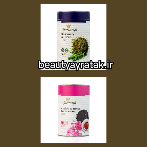چای سبز و رزماری و چای سیلان و گل محمدی